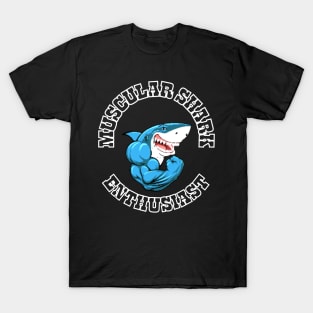 Muscular Shark Enthusiast T-Shirt